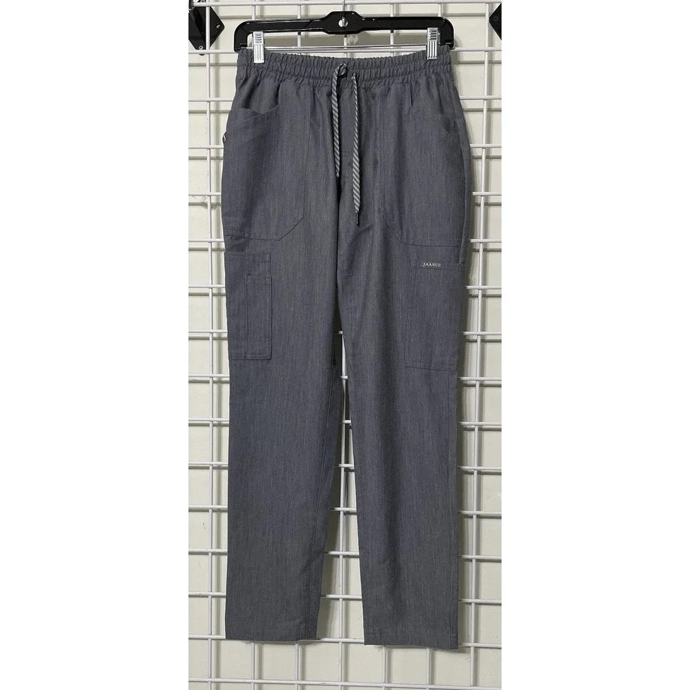 Jaanuu Charcoal Gray Drawstring Scrub Pants